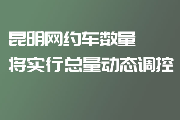 昆明網(wǎng)約車數(shù)量將實(shí)行總量動(dòng)態(tài)調(diào)控_網(wǎng)約車牌照申請(qǐng)代辦_昆明網(wǎng)約車平臺(tái)_網(wǎng)約車